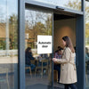 Automatic Door Window Sticker – 150mm x 150mm – Face Adhesive Vinyl – Indoor Use