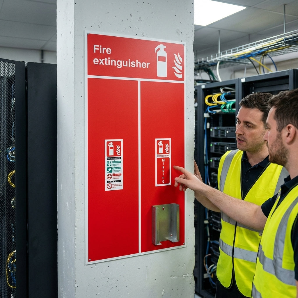 CO2 Fire Extinguisher Location Board – 450mm x 900mm – Rigid Plastic – Indoor/Outdoor Use