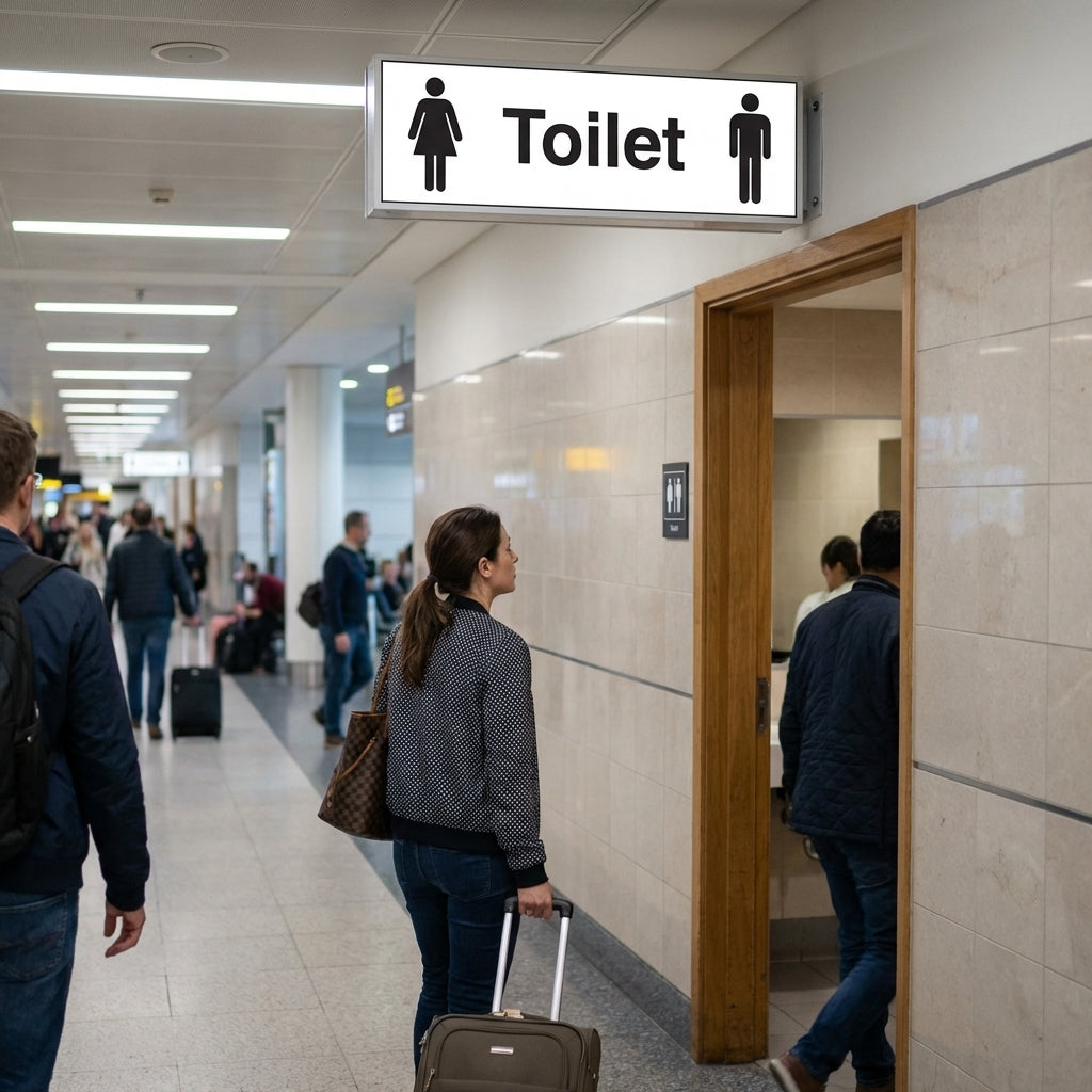 Toilet Signs with Symbols – 1mm Rigid Plastic – Indoor/Outdoor Use