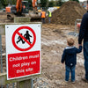 Children Must Not Play on This Site Safety Warning Sign – 1mm Rigid Plastic – Indoor/Outdoor Use