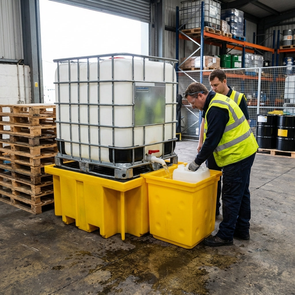 Double IBC Dispensing Unit – Safe Liquid Transfer – Industrial Use
