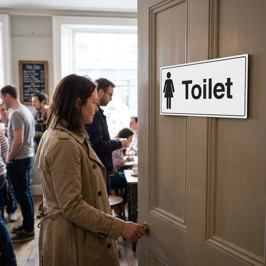 Toilet Signs – Female Symbol – Rigid Plastic & Vinyl – Indoor/Outdoor